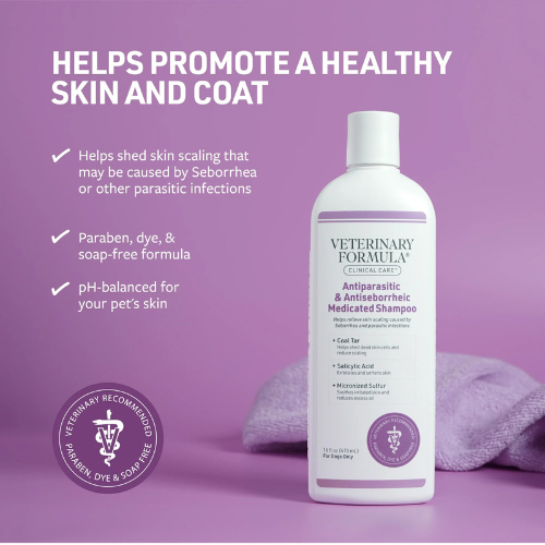 Antiparasitic & Antiseborrheic medicated shampoo