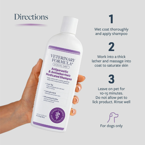 Antiparasitic & Antiseborrheic medicated shampoo