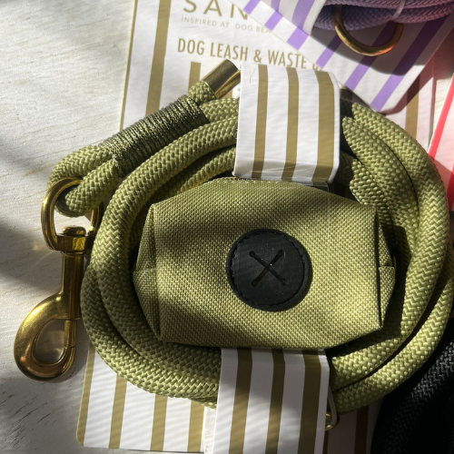 Leash & Waste bag holder set