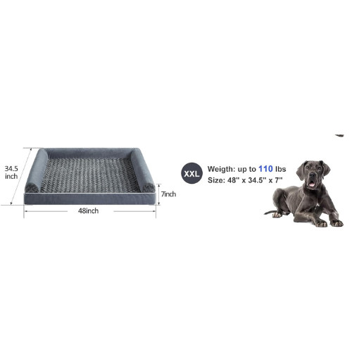 Cama Ortopédica Luna Gris (48 pulg)