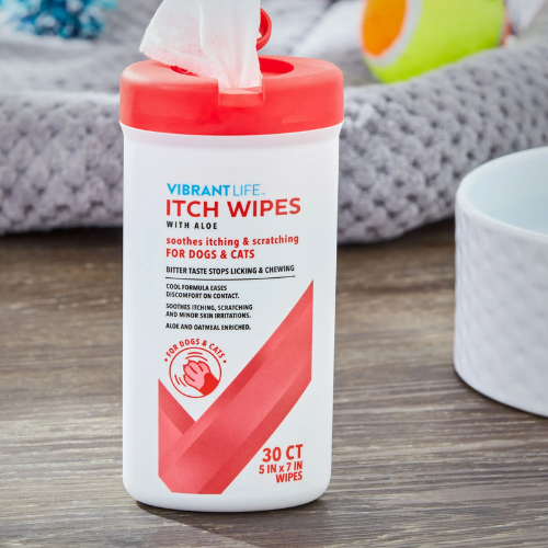 Toallitas para la Picazón con Aloe para Perros y Gatos, 30 Unidades