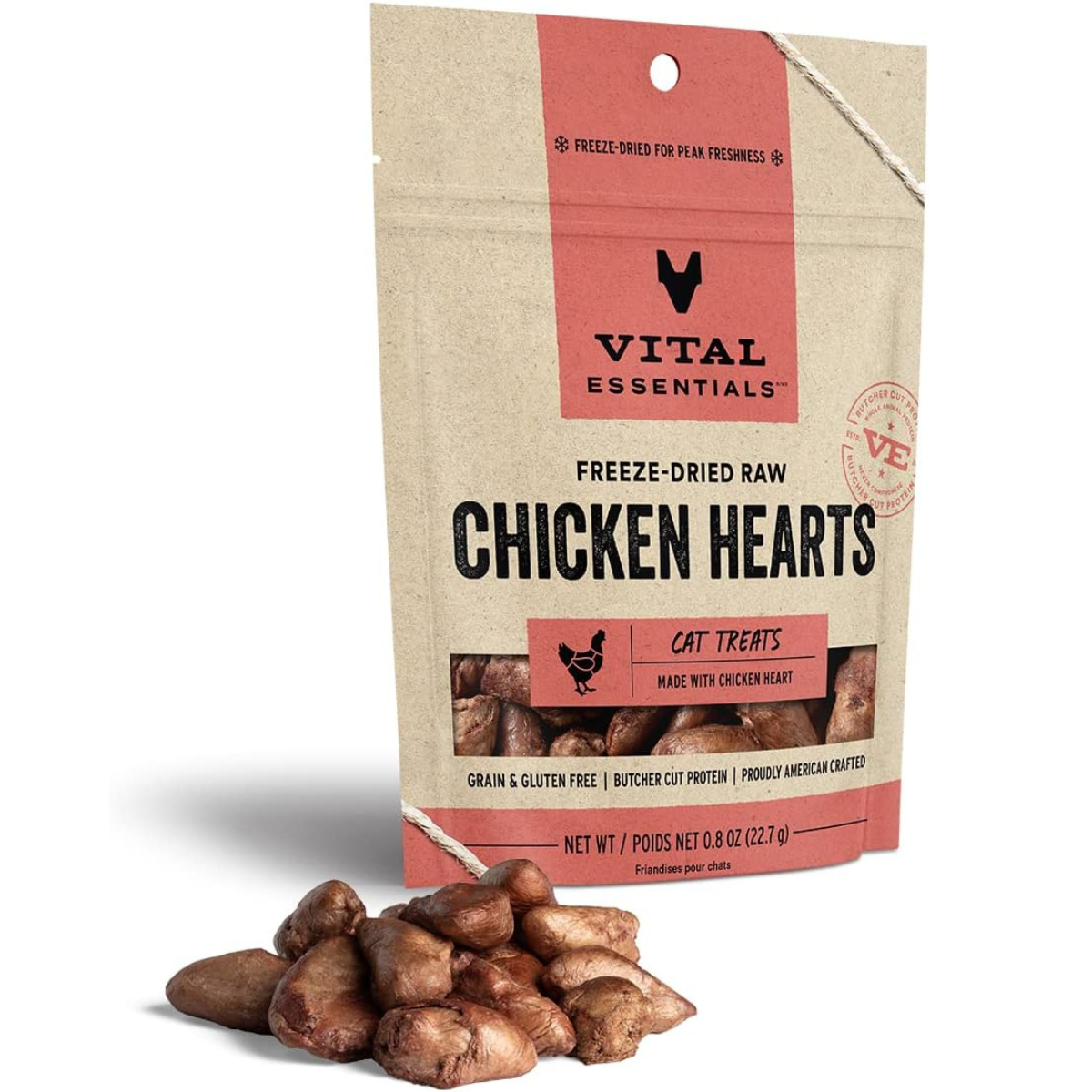 Corazón de pollo liofilizado para gato (0.8 oz)