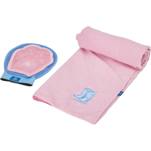 Set de Aseo para Mascotas: Toalla de Secado + Guante de baño