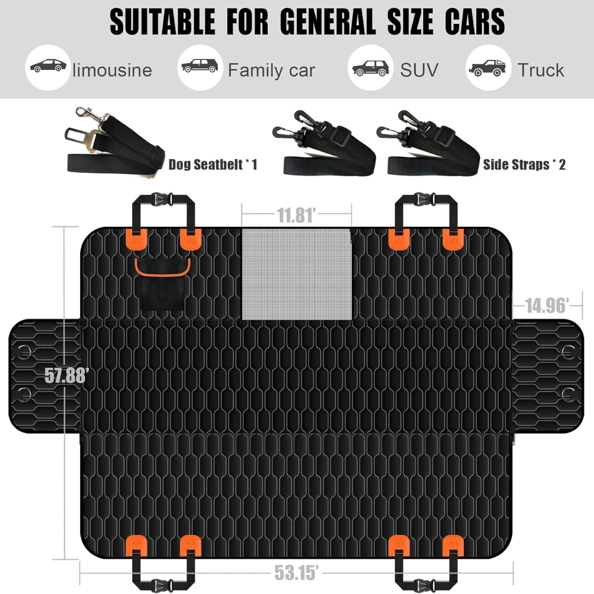 Forro impermeable asiento trasero de carro