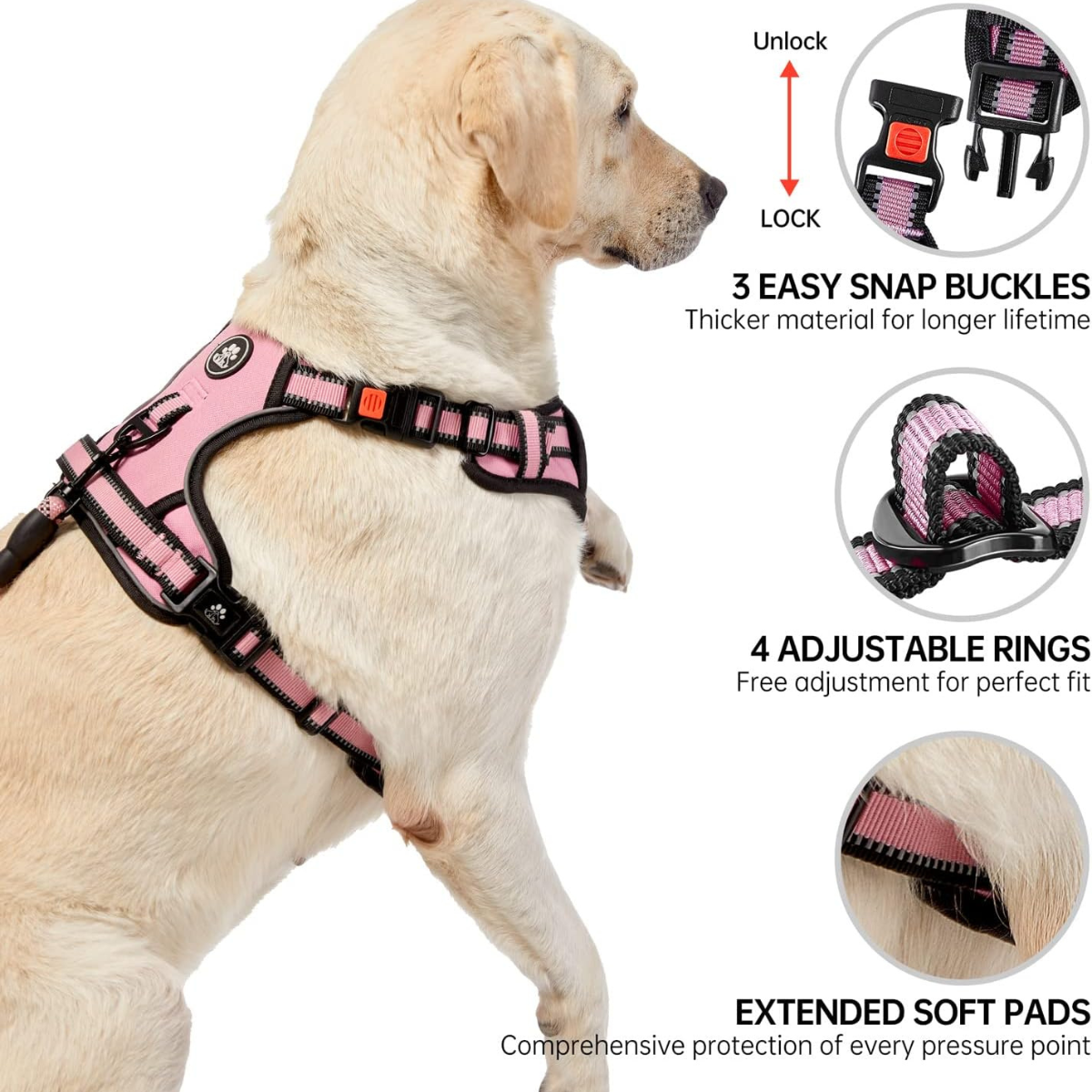 Harness Ajustable Rosado