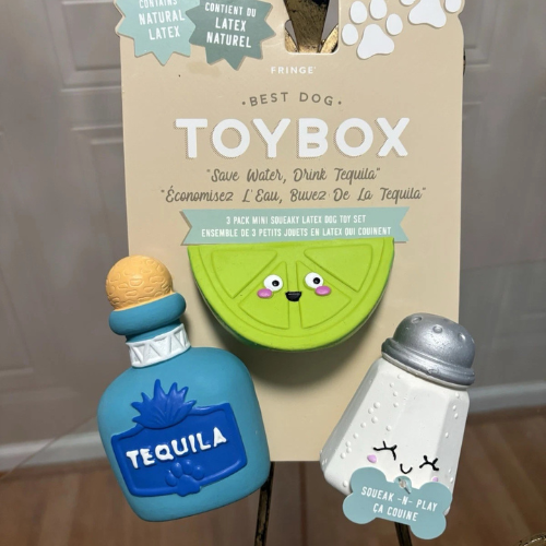 Drink Tequila - 3 pack squeaky latex dog toy