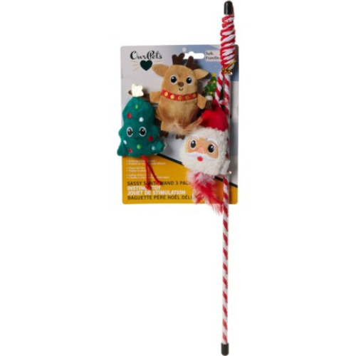 Sassy Santa Wand Cat Toy