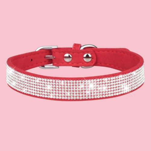 Collar rojo diamantes